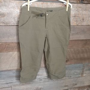 Prana Olive Green Quick Dry Capris